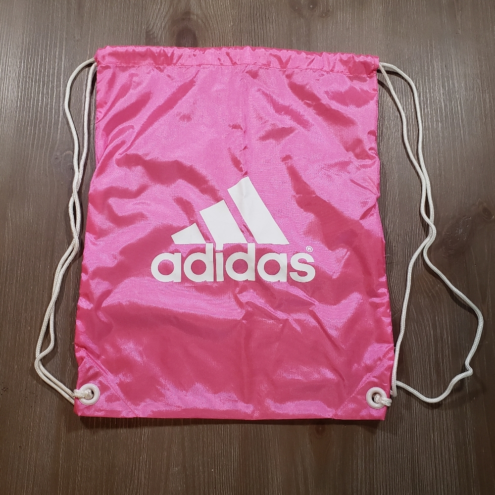 Vintage Y2K Pink Adidas Drawstring Bag